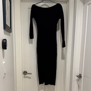 Anthropologie Black Long Sleeve Dress